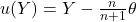 u(Y) = Y - \frac{n}{n + 1} \theta