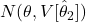 N(\theta, V[\hat{\theta}_2])