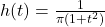 h(t) = \frac{1}{\pi (1 + t^2)}