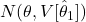 N(\theta, V[\hat{\theta}_1])